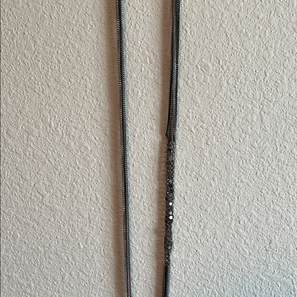 Long multiple chain necklace